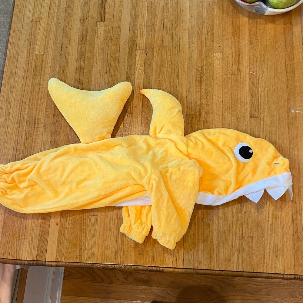 Baby Shark- Yellow Shark Costume for Baby 3-6mo